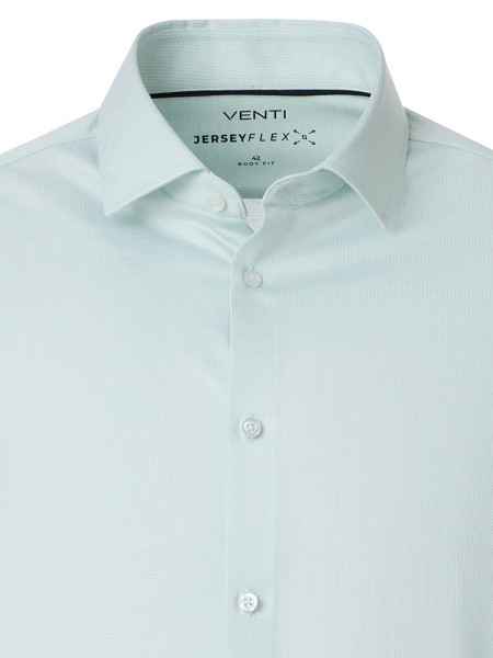 VENTI Regular Fit Overhemd Groen Kent Jersey - Weergave 1
