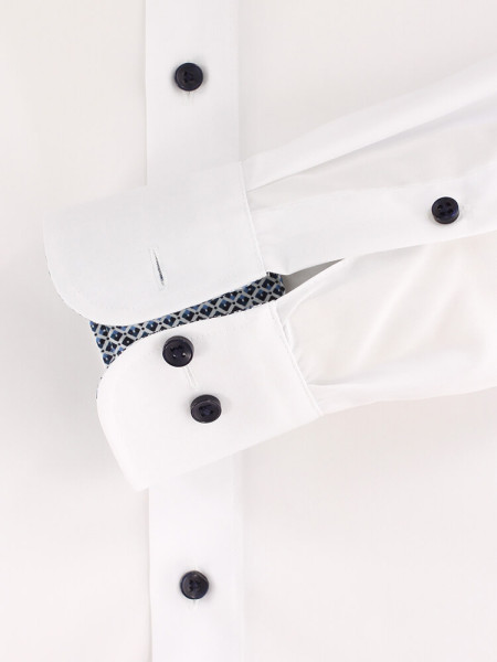 CASAMODA Comfort Fit Overhemd Wit Kent Popeline - Weergave 2