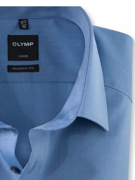 OLYMP Regular Fit Overhemd Medium blauw New Kent Chambray