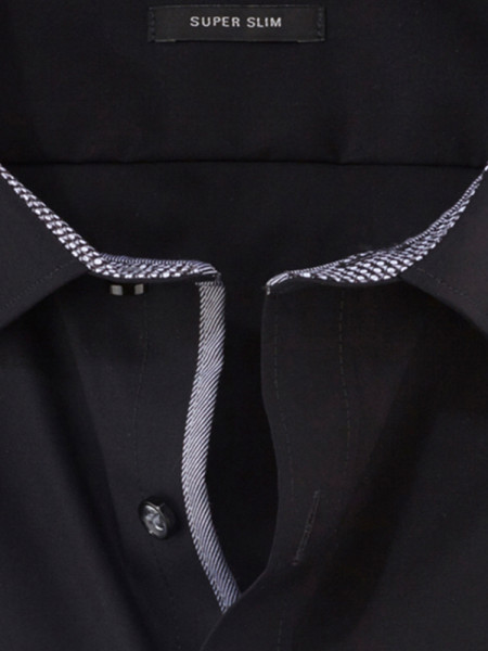 OLYMP Extra Slim Fit Overhemd Zwart Urban Kent Popeline