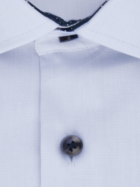 SEIDENSTICKER Regular Fit Overhemd Lichtblauw Business Kent Fil à Fil - Weergave 1