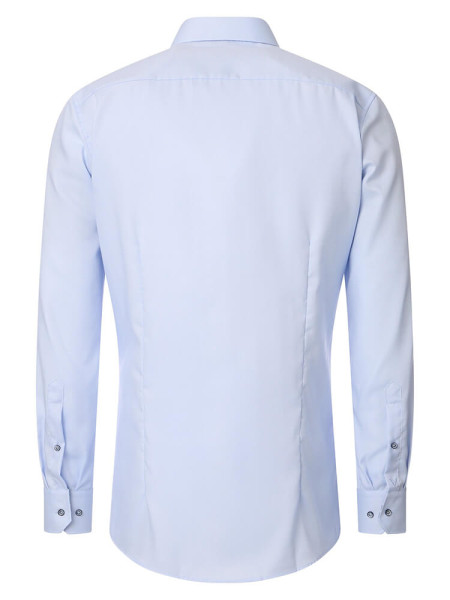 VENTI Regular Fit Overhemd Lichtblauw Kent Popeline