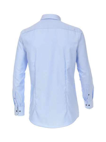 VENTI Regular Fit Overhemd Lichtblauw Button-Down Dobby