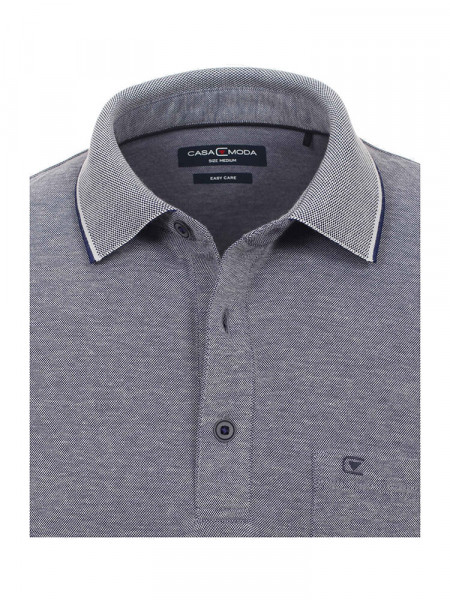 CASAMODA Polo Rook blauw Piqué - Weergave 1