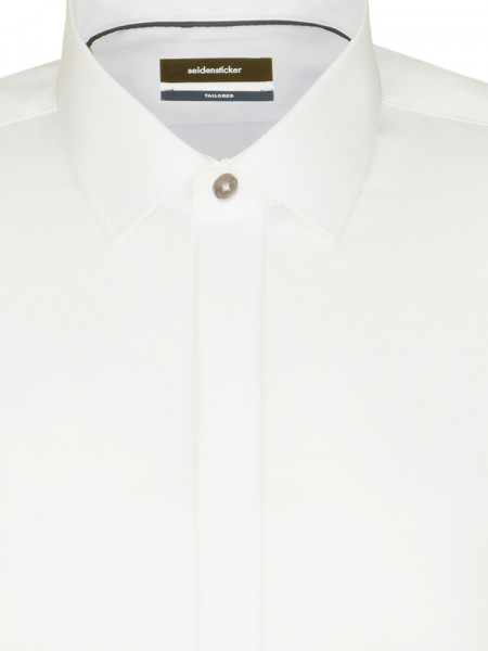 SEIDENSTICKER Tailored Fit Overhemd Lichtbeige Business Kent Popeline - Weergave 2