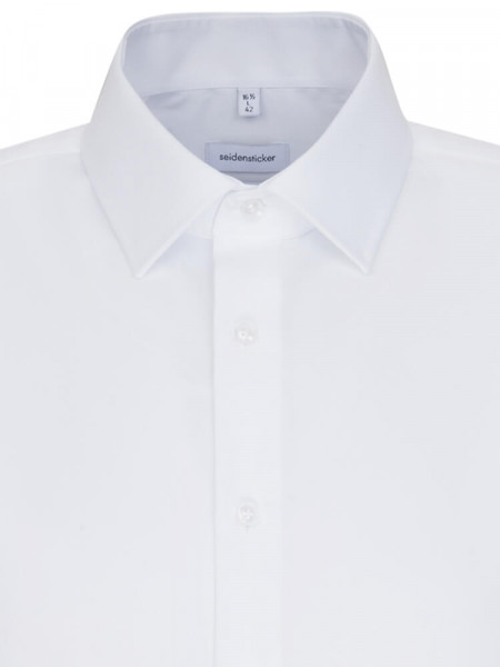 SEIDENSTICKER Tailored Fit Overhemd Wit Business Kent Popeline - Weergave 2