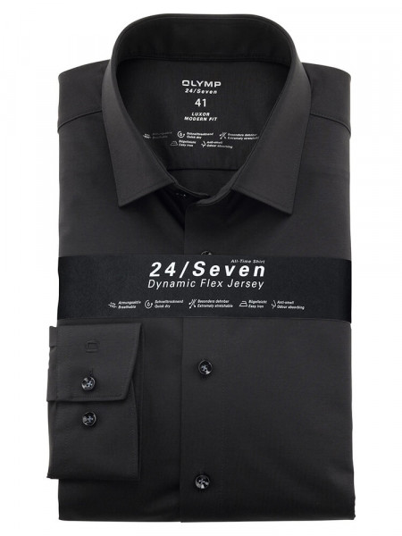 OLYMP Luxor 24/Seven modern fit jersey overhemd