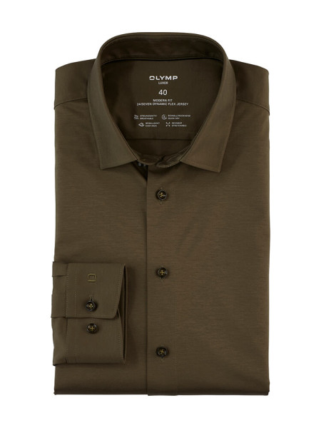 OLYMP Luxor 24/Seven modern fit jersey overhemd
