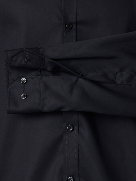 VENTI Slim Fit Overhemd Zwart Kent Popeline - Weergave 2