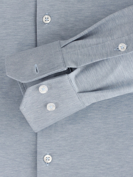 VENTI Regular Fit Overhemd Lichtblauw Kent Jersey - Weergave 2