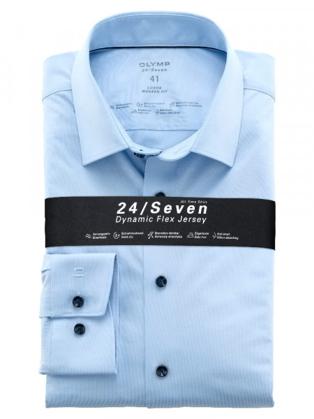 OLYMP Luxor 24/Seven modern fit jersey overhemd