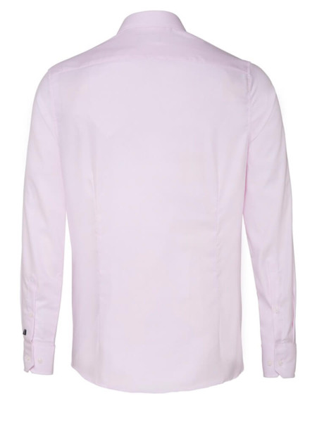 PURE Slim Fit Overhemd Rosé Kent Struktur