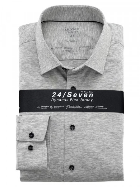 OLYMP Luxor 24/Seven modern fit jersey overhemd