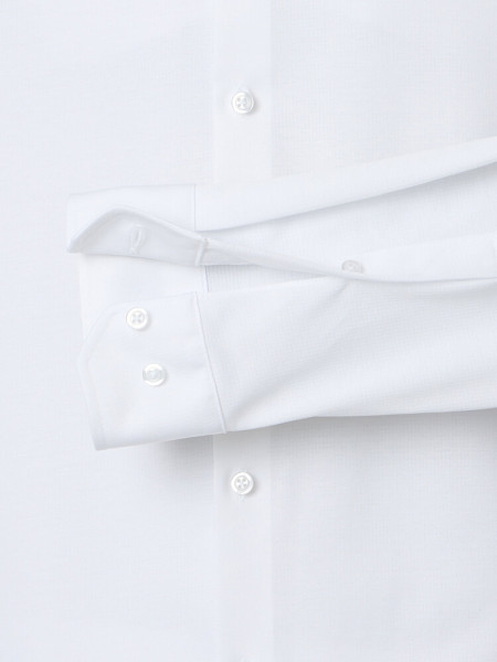 VENTI Slim Fit Overhemd Wit Kent Jersey - Weergave 2