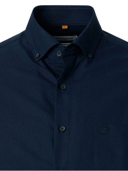REDMOND Comfort Fit Overhemd Marine Button-Down Fein Oxford - Weergave 1