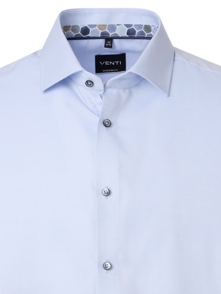 VENTI Regular Fit Overhemd Lichtblauw Kent Popeline - Weergave 1