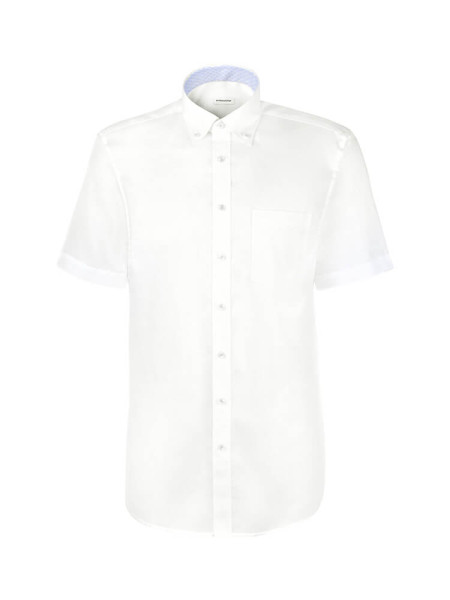 SEIDENSTICKER Regular Fit Overhemd Wit Button-Down Struktur