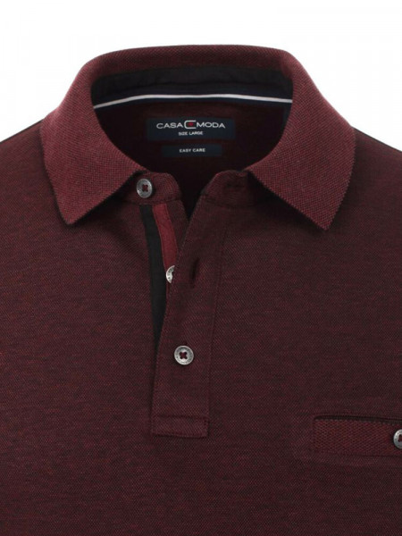 CASAMODA Polo Donkerrood Piqué - Weergave 1