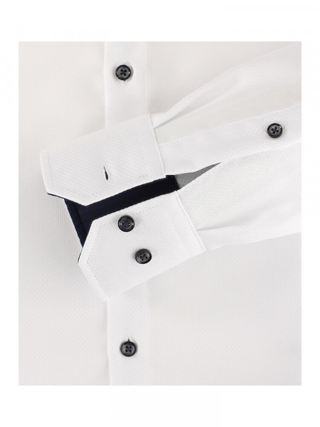 VENTI Regular Fit Overhemd Wit Button-Down Dobby - Weergave 2