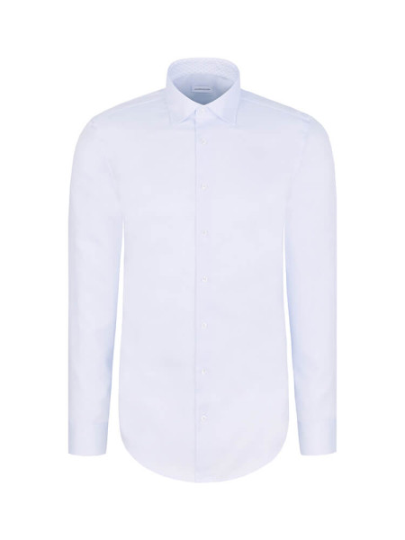SEIDENSTICKER Slim Fit Overhemd Lichtblauw New Kent Struktur