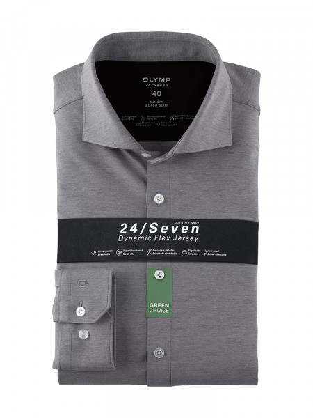 OLYMP No. Six 24/Seven super slim jersey overhemd