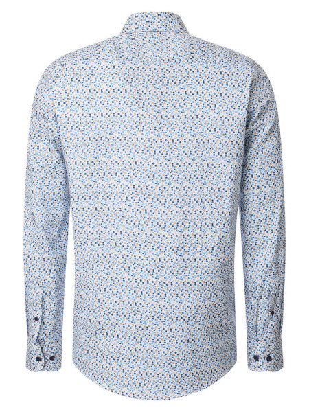 CASAMODA Comfort Fit Overhemd Bruin Button-Down Easy Care