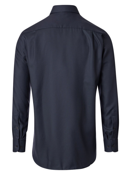 VENTI Comfort Fit Overhemd Antraciet Kent Struktur