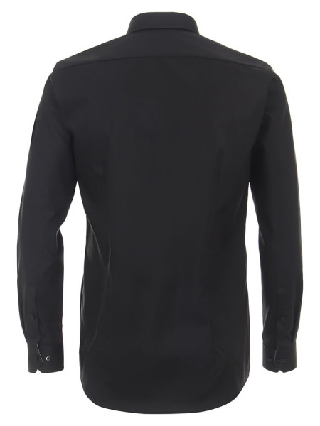 VENTI Slim Fit Overhemd Zwart Kent Easy Care