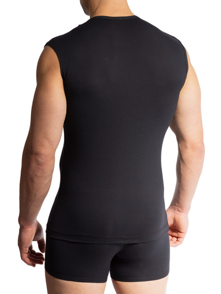 OLAF BENZ Regular Fit Zwart Feinripp