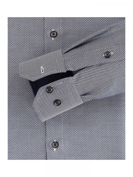 VENTI Regular Fit Overhemd Donkerblauw Button-Down Dobby - Weergave 2