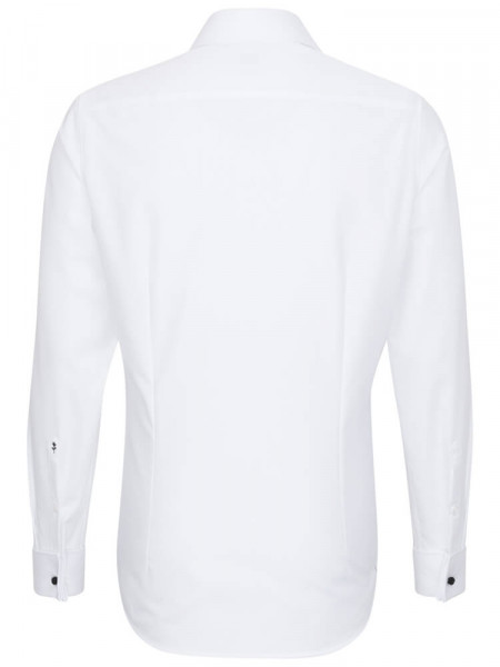 SEIDENSTICKER Tailored Fit Overhemd Wit Business Kent Popeline