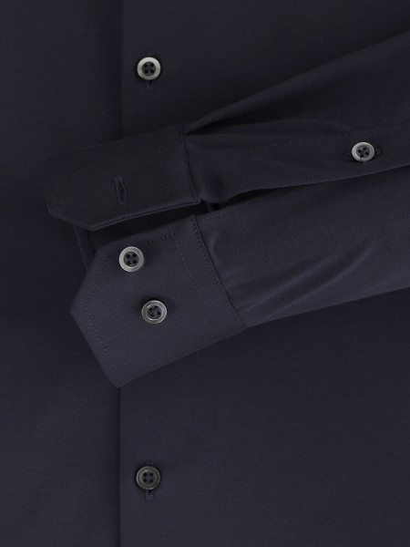 VENTI Slim Fit Overhemd Donkerblauw Kent Jersey - Weergave 2