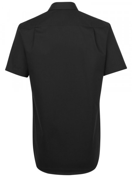 SEIDENSTICKER Regular Fit Overhemd Zwart Business Kent Popeline