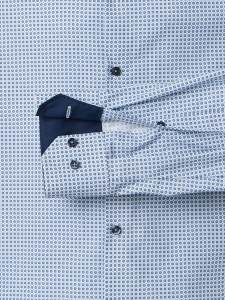 VENTI Regular Fit Overhemd Lichtblauw Kent Popeline - Weergave 2