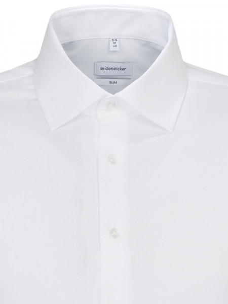 SEIDENSTICKER Slim Fit Overhemd Wit Business Kent Struktur - Weergave 2