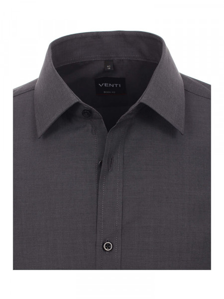 VENTI Slim Fit Overhemd Antraciet Kent Popeline - Weergave 1