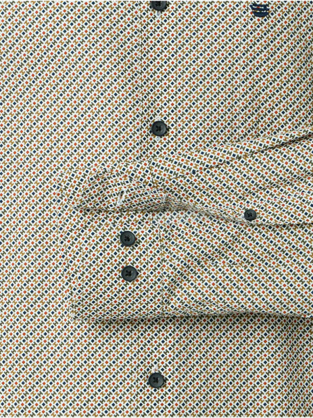 REDMOND Comfort Fit Overhemd Lichtbruin Kent Print - Weergave 2