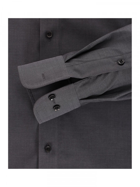 CASAMODA Regular Fit Overhemd Antraciet Kent Popeline - Weergave 2
