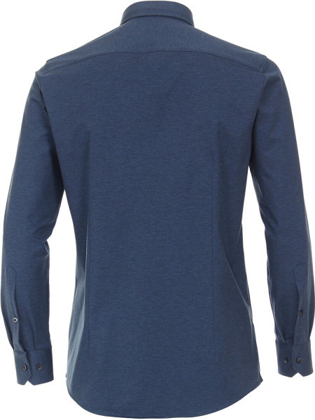VENTI Regular Fit Overhemd Donkerblauw Kent Jersey