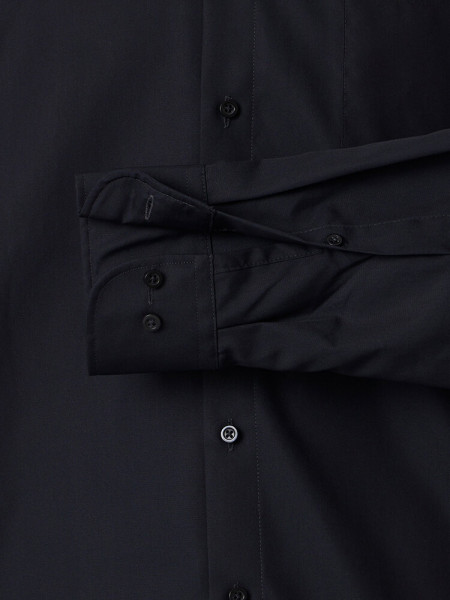 VENTI Comfort Fit Overhemd Zwart Kent Twill - Weergave 2