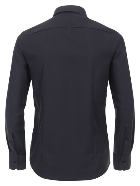 VENTI Regular Fit Overhemd Zwart Kent Struktur