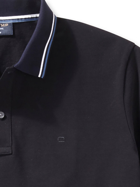 OLYMP Polo Zwart Piqué