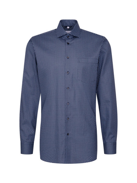 SEIDENSTICKER Regular Fit Overhemd Donkerblauw New Kent Twill