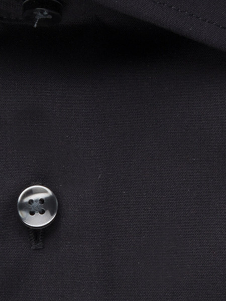 SEIDENSTICKER Tailored Fit Overhemd Zwart Business Kent Popeline - Weergave 3