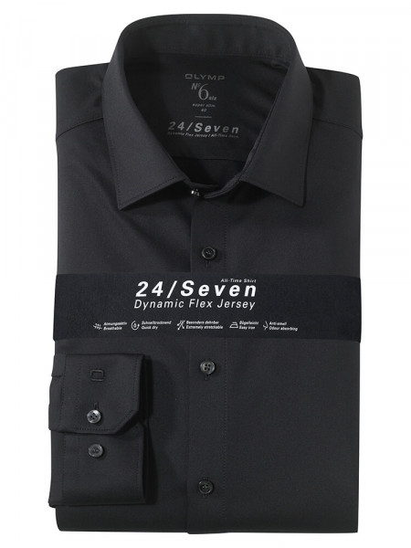 OLYMP No. Six 24/Seven super slim jersey overhemd