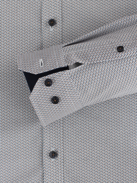 VENTI Slim Fit Overhemd Lichtbruin Kent Easy Care  - Weergave 2