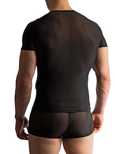 MANSTORE Regular Fit Zwart Microfaser