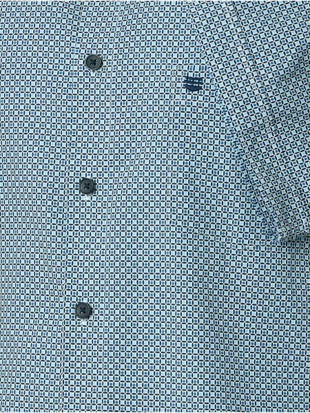 REDMOND Regular Fit Overhemd Lichtblauw Kent Print - Weergave 2