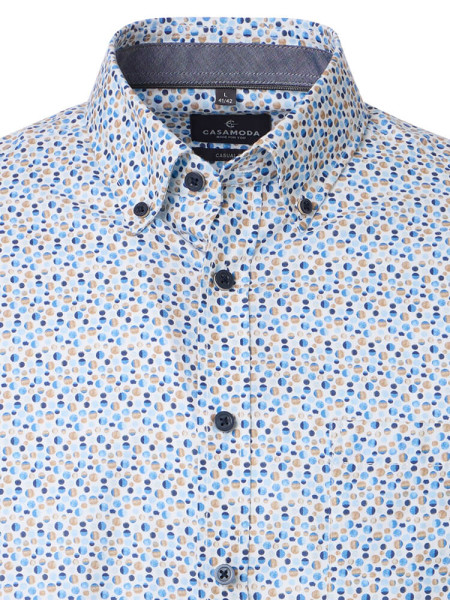 CASAMODA Regular Fit Overhemd Bruin Button-Down Easy Care  - Weergave 1