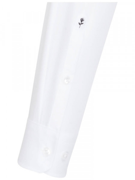 SEIDENSTICKER Tailored Fit Overhemd Wit Business Kent Popeline - Weergave 1